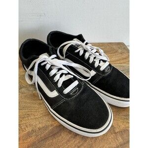 Vans Mens 8 Shoes Black Suede & Canvas Off The Wall Old Skool Skate Sneakers